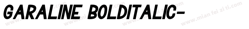 Garaline BoldItalic字体转换